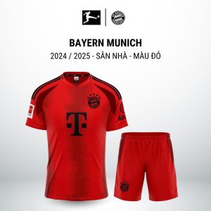 Bộ Quần Áo Bayern Munich 2024 / 2025 – Sân Nhà – Màu Đỏ