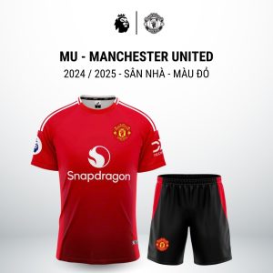 Bộ Quần Áo MU – Manchester United 2024 / 2025 – Sân Nhà – Màu Đỏ