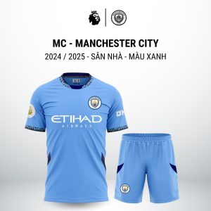 Bộ Quần Áo MC – Manchester City 2024 / 2025 – Sân Nhà – Màu Xanh